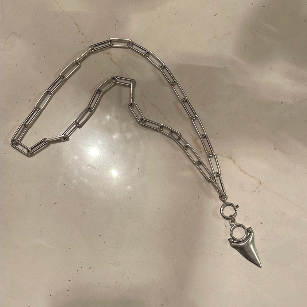 Silver Chain Necklace with Pendant
